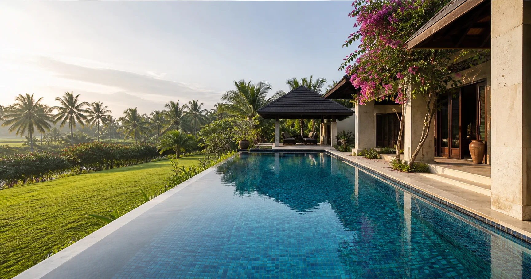mosaic tiles for Southeast Asia hotel pool and bathroom application