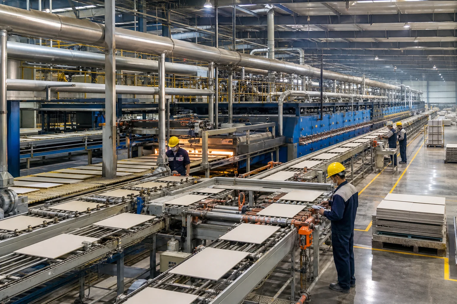 Ceramic tile factory China automated production workshop