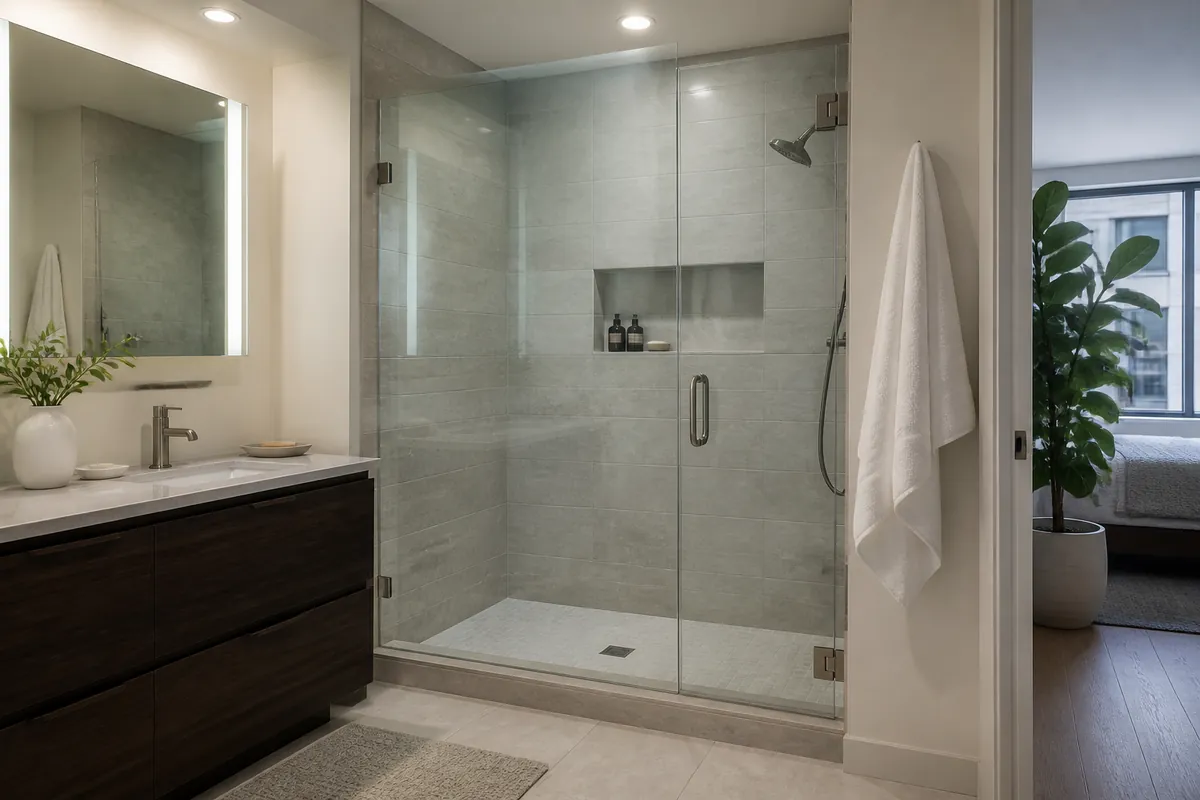 shower enclosure for villa and apartment bathroom project