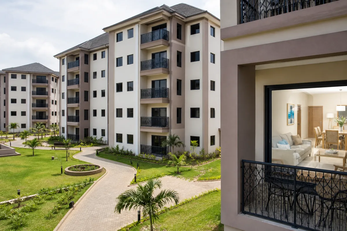 Completed Projects Apartment Complex in Ghana with complete building materials supply
