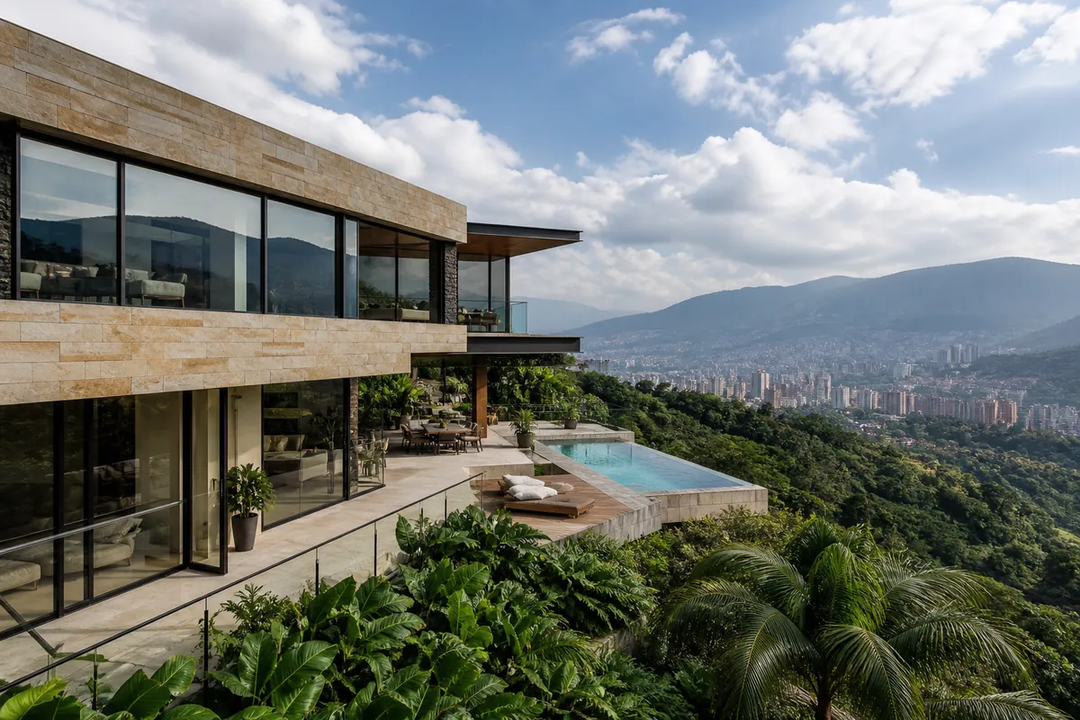 Completed Projects Luxury Villa in Colombia with complete building materials supply