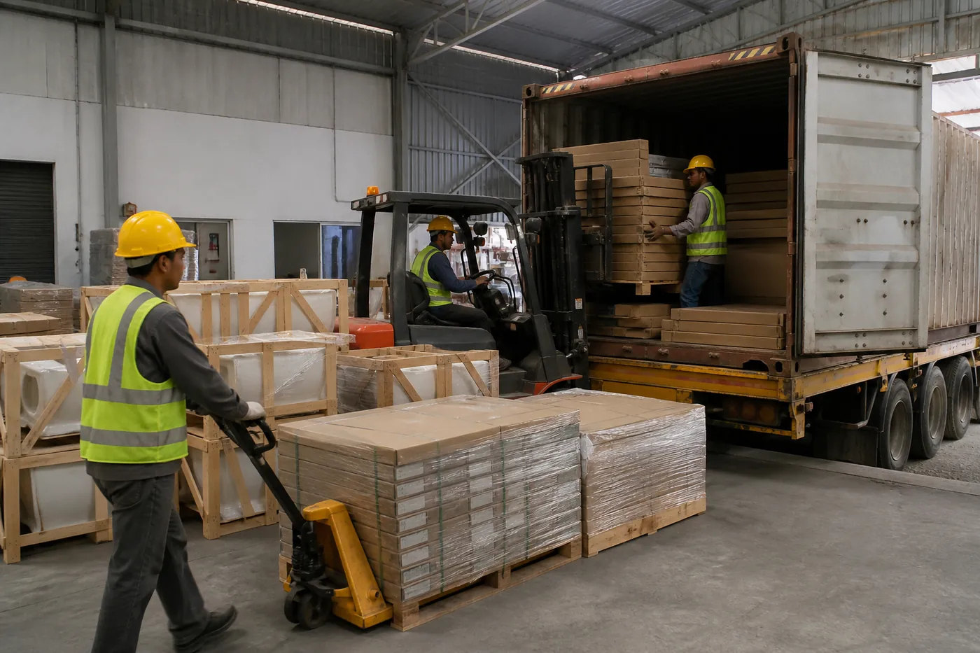 tiles sanitary hardware electric furniture one container loading